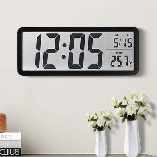 Lcd digital wall clock - 8''lcd,