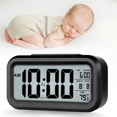 Silent led digital alarm clock - led,
