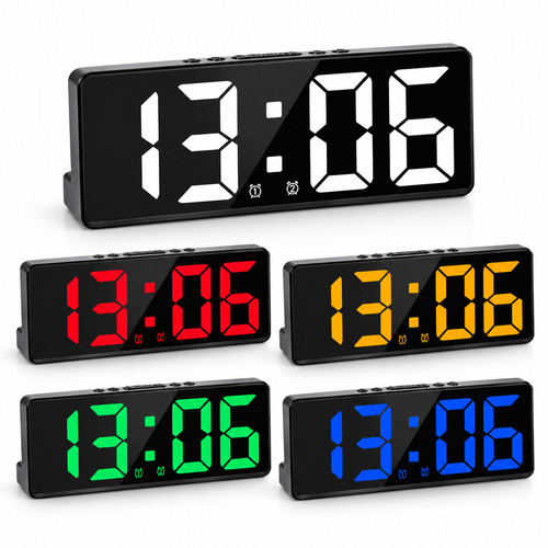 Led digital mirror alarm - mirror,