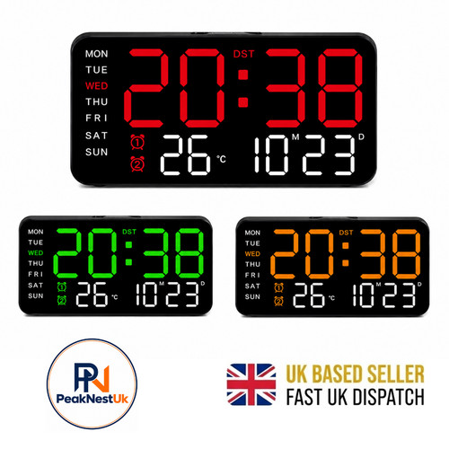 Digital led alarm clock large - led,
