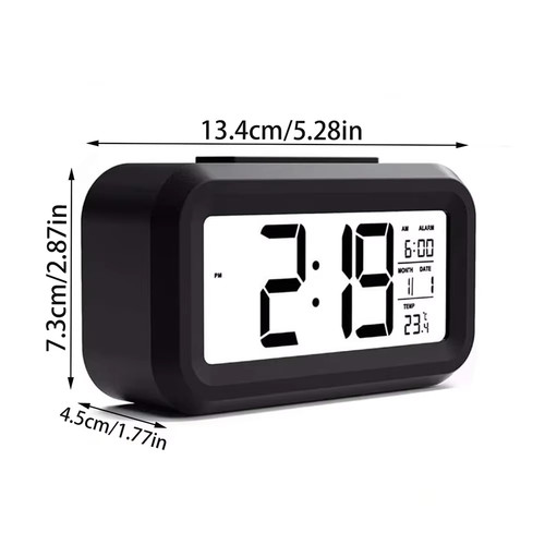Digital alarm clock with - alarm,