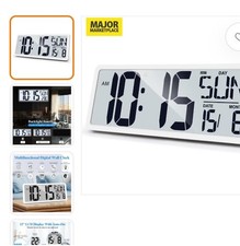 Large Digital Wall Clock with