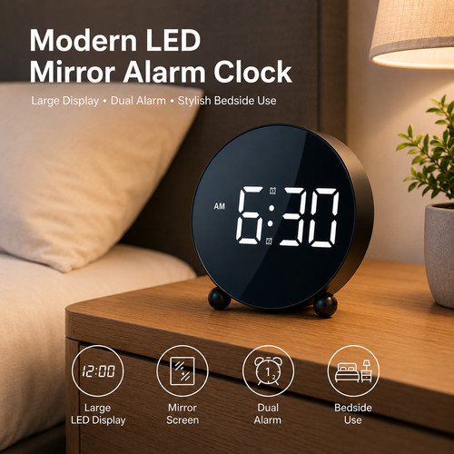Led digital alarm clock - digital,