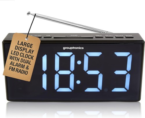 Alarm clock radio large - clock,