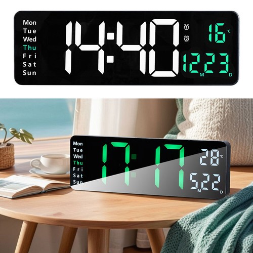 Digital led alarm clock large - led,
